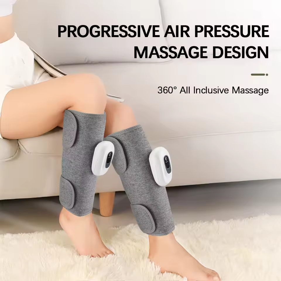 Electric Leg Massager Wireless Rechargeable Air Compression Calf Massage Relax Leg 3 Modes 360° Air Pressure Air Bag Leg Massage